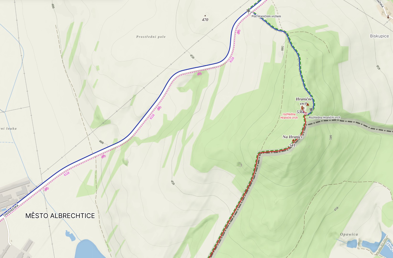 Mapa Granicznego Wierchu